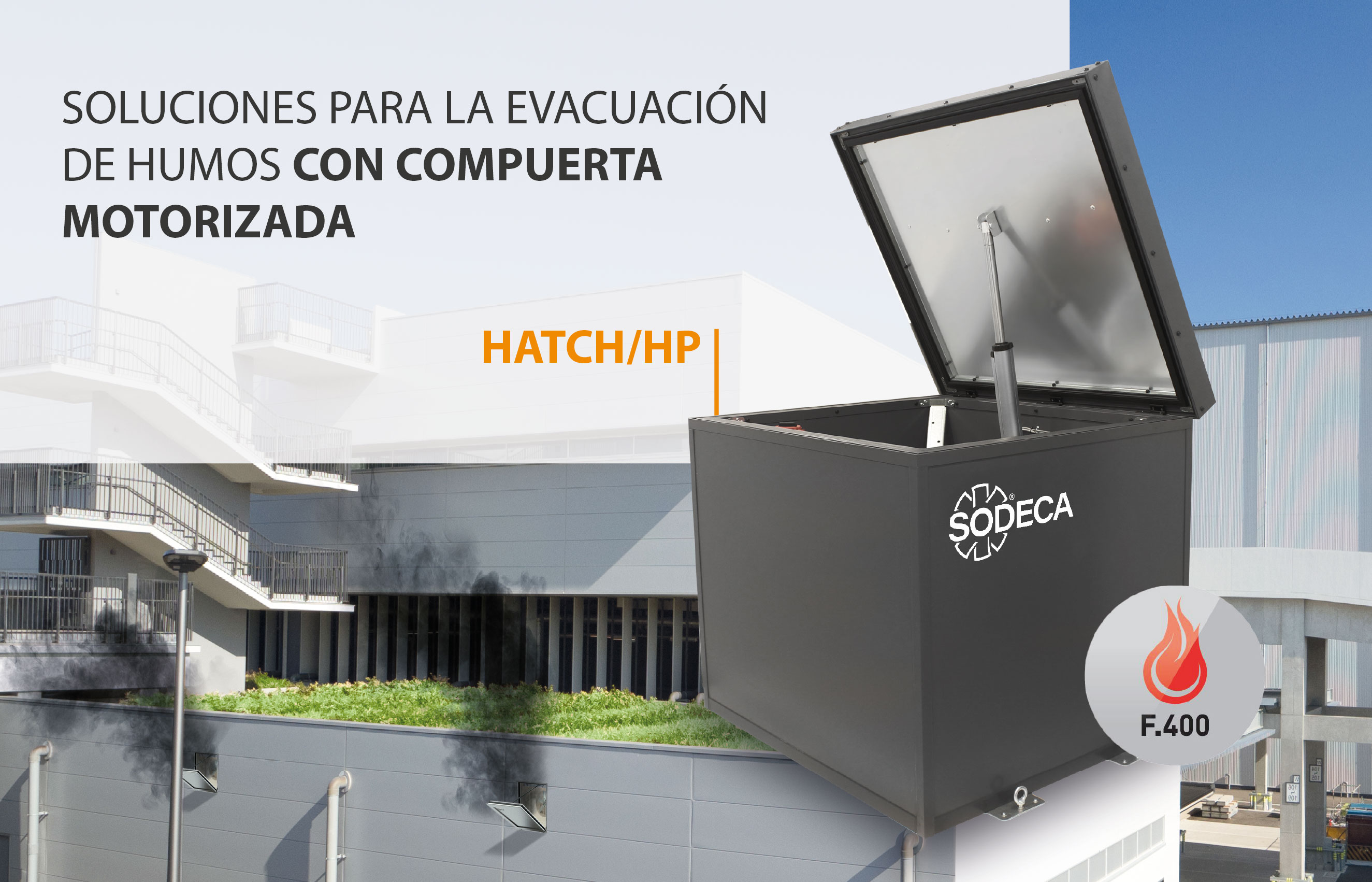 Soluciones para la evacuación de humos con compuerta motorizada