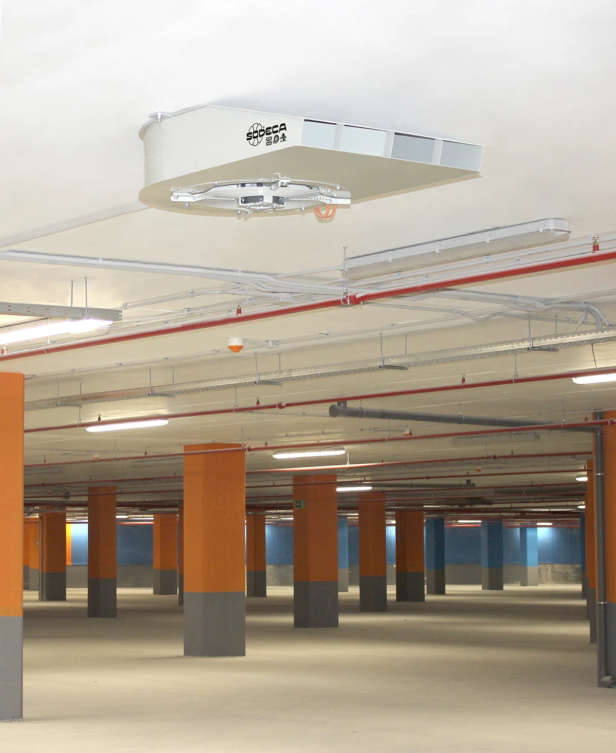 ventilación por impulso en aparcamientos