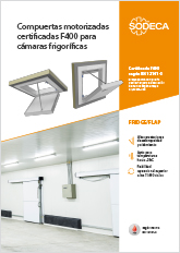 COMPUERTAS MOTORIZADAS CERTIFICADAS F400 PARA CÁMARAS FRIGORÍFICAS