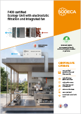 F400 CERTIFIED ECOLOGY UNIT WITH ELECTROSTATIC FILTRATION AND INTEGRATED FAN